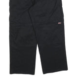DICKIES Mens Cotton Blend Black Regular Fit Straight Leg Trousers W38 L30