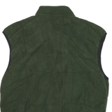 THE NORTH FACE Mens Green Fleece Vest L Polyester Blend Outdoor Zip Pockets