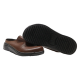 TATAMI Clog Shoes Brown Leather Mens UK 7