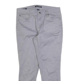 CALVIN KLEIN JEANS Womens Cotton Blend Grey Slim Slim Leg Trousers W32 L26