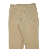 CARHARTT Mens Cotton Blend Beige Regular Fit Straight Leg Trousers W36 L27
