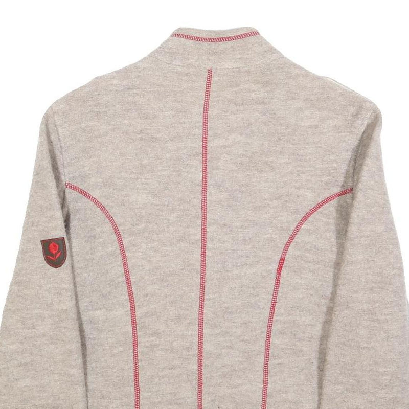 SPIETH & WENSKY Womens Beige Wool Button Jacket UK 12 Plain Classic Tailored