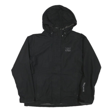 HELLY HANSEN Womens Black Helly Tech Jacket M Polyester Blend Zip Hooded Outdoor