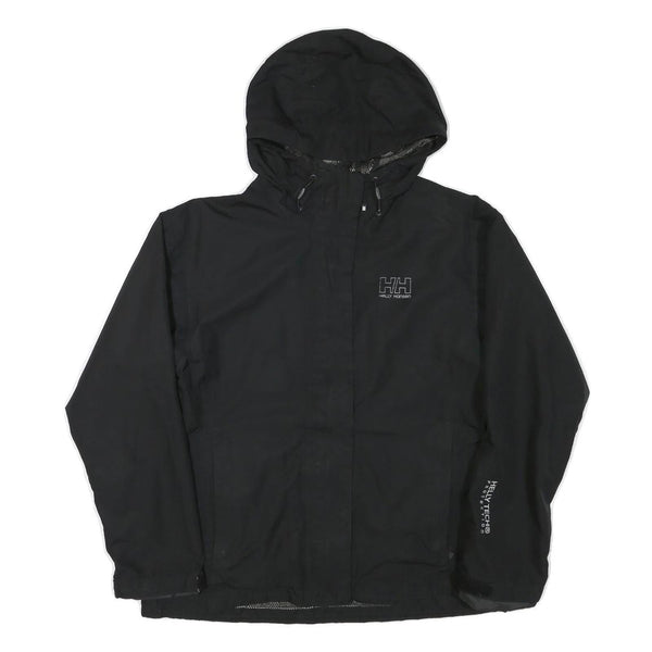 HELLY HANSEN Womens Black Helly Tech Jacket M Polyester Blend Zip Hooded Outdoor