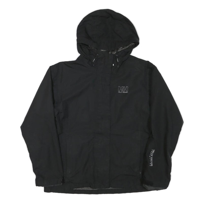 HELLY HANSEN Womens Black Helly Tech Jacket M Polyester Blend Zip Hooded Outdoor