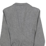 ZARA BASIC Womens Grey Wool Blend Blazer XS Button Closure Tailored Jacket Wool