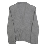 ZARA BASIC Womens Grey Wool Blend Blazer XS Button Closure Tailored Jacket Wool