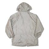 BRAETAN Womens Silver Hooded Jacket M Polyester Blend Plain Zip Casual