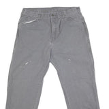 DICKIES Mens Grey Regular Fit Straight Denim Jeans W36 L30 Workwear Zip Closure