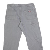 DICKIES Mens Grey Regular Fit Straight Denim Jeans W36 L30 Workwear Zip Closure