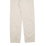 LEVI'S Mens Cotton Blend Cream Regular Straight Trousers W34 L32 Classic Zip
