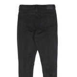 LEVI'S Womens Slim Fit Black Denim Jeans W32 L32 Zip Closure Skinny Stretch