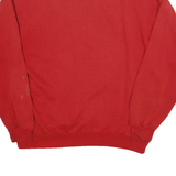 JERZEES Mens Red Crew Neck XL Plain Cotton Blend Sweatshirt Pullover