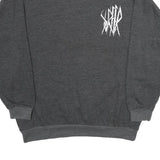 EXPRESS WEAR Mens Grey Cotton Blend Crew Neck M Logo Graphic Sweatshirt