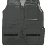 DOGGER Mens Black Safari Vest XS Polyester Blend Mesh Zip Outdoor Utility Jacket