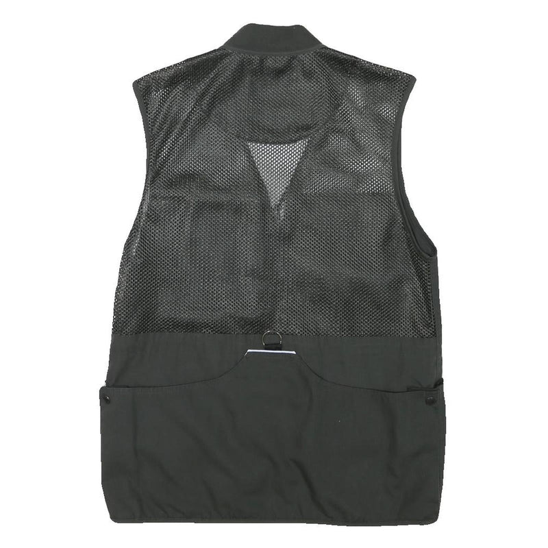 DOGGER Mens Black Safari Vest XS Polyester Blend Mesh Zip Outdoor Utility Jacket