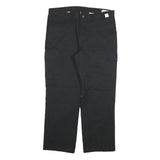DICKIES Mens Cotton Blend Black Regular Straight Trousers W38 L29 Workwear Zip