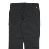 DICKIES Mens Cotton Blend Black Regular Straight Trousers W38 L29 Workwear Zip