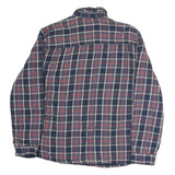 BOSTON Mens Blue & Red Check Shirt XL Cotton Long Sleeve Casual Plaid
