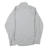 POLO RALPH LAUREN Mens Light Grey Shirt L Cotton Blend Classic Fit Button Collar