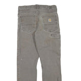 CARHARTT Mens Jeans Grey Regular Straight Denim W32 L29 Workwear Durable