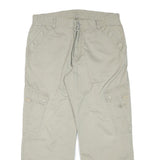 GIN TONIC Mens Cotton Blend Beige Relaxed Straight Trousers W34 L28 Casual Cargo