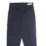 CARHARTT Mens Cotton Blend Navy Regular Fit Straight Leg Trousers W32 L30 Work