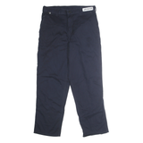 CARHARTT Mens Cotton Blend Navy Regular Fit Straight Leg Trousers W32 L30 Work