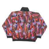 CASUAL ISLE Womens Black & Red Floral Nylon Zip Jacket XL Lightweight Patterned