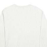 POLO RALPH LAUREN Mens White Grey Long Sleeve Crew Neck Cotton Blend L T-Shirt