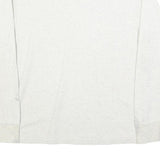 POLO RALPH LAUREN Mens White Grey Long Sleeve Crew Neck Cotton Blend L T-Shirt