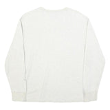 POLO RALPH LAUREN Mens White Grey Long Sleeve Crew Neck Cotton Blend L T-Shirt