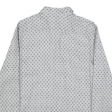 TED BAKER Mens White & Grey Geometric Print Shirt L Cotton Stylish Casual