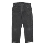 LEVI'S 505 Mens Jeans Black Regular Straight Denim Medium W36 L27 Classic Fit