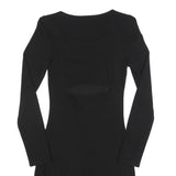 HELMUT LANG Womens Black Bodycon Viscose Blend Dress Long Sleeve S Elegant