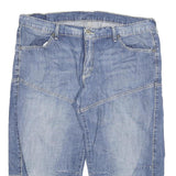 Mens Blue Denim Casual Shorts 3XL W38 Cotton Blend Relaxed Fit