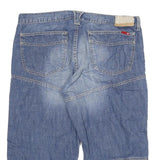 Mens Blue Denim Casual Shorts 3XL W38 Cotton Blend Relaxed Fit