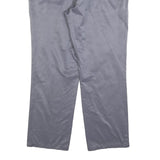 Grey Mens Regular Fit Cotton Blend Trousers W38 L30 Zip Closure Comfortable