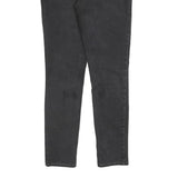 LEVI'S Womens Slim Black Denim Straight Dark W30 L32 Studded Pocket Zip Jeans