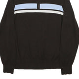 TOMMY HILFIGER Mens Black & Light Blue Patterned Cotton Blend Pullover Jumper S