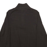 TOMMY HILFIGER Mens Black & Light Blue Patterned Cotton Blend Pullover Jumper S