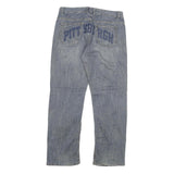 PITTSBURGH Mens Jeans Blue Regular Straight Denim W34 L31 Zip