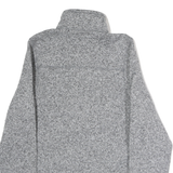 THE NORTH FACE Mens Grey 1/4 Zip XS Cotton Sweatshirt Outdoor Casual Pullover