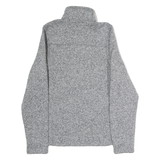 THE NORTH FACE Mens Grey 1/4 Zip XS Cotton Sweatshirt Outdoor Casual Pullover