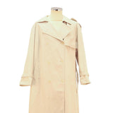 Mens Beige Cotton Blend Plain Classic Long Sleeve Button Jacket L Casual