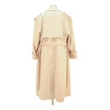 Mens Beige Cotton Blend Plain Classic Long Sleeve Button Jacket L Casual