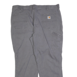 CARHARTT Mens Cotton Blend Grey Relaxed Fit Straight Leg Trousers W44 L32