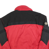 DESCENTE Mens Red & Black Jacket XL Polyester Blend Zip Long Sleeve Outdoors