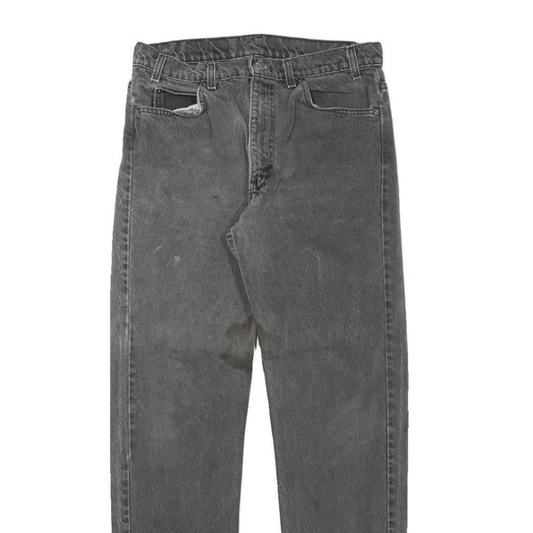 LEVI'S Mens Jeans Black Regular Straight Denim W32 L31 Classic Cotton Blend Zip