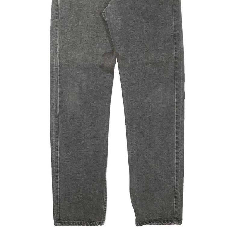 LEVI'S Mens Jeans Black Regular Straight Denim W32 L31 Classic Cotton Blend Zip